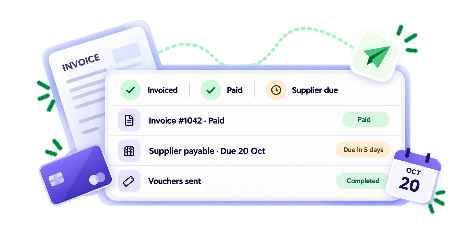 Get paid and depart on time